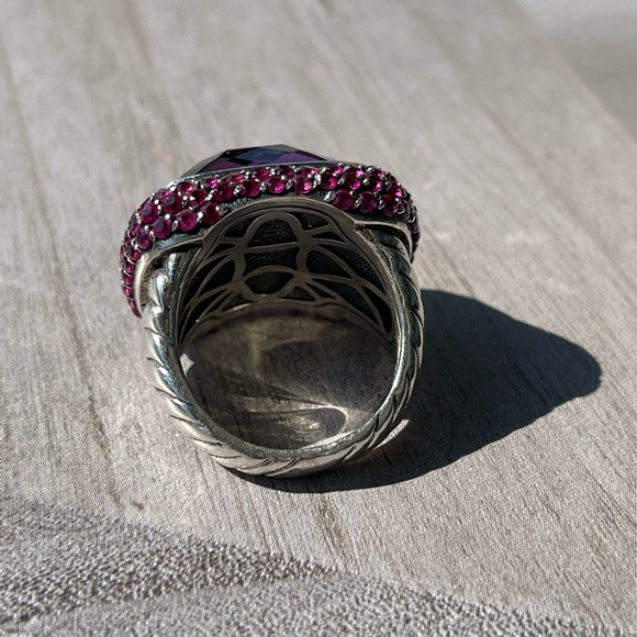 DAVID YURMAN WAVERLY AMETHYST RING PINK SAPPHIRES - Picture 3 of 12